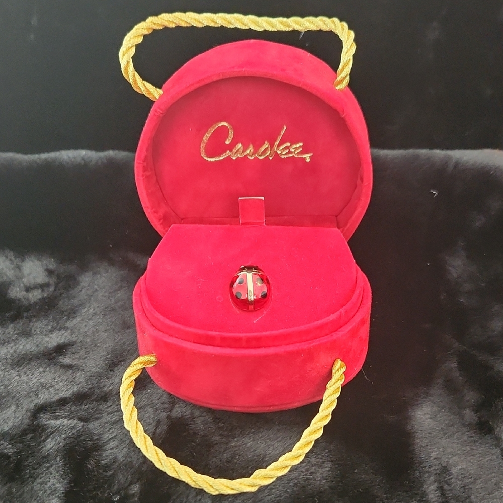 Vintage 90's Carolee Enamel Ladybug Tac Pin